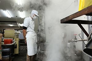 ペクチンを蒸している